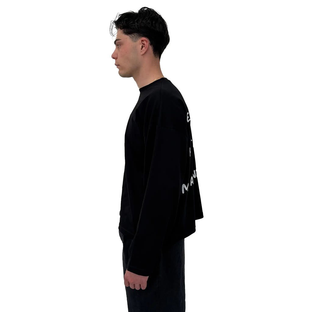 Longsleeve Nera "Se sai distrarmi hai tutta la mia attenzione"